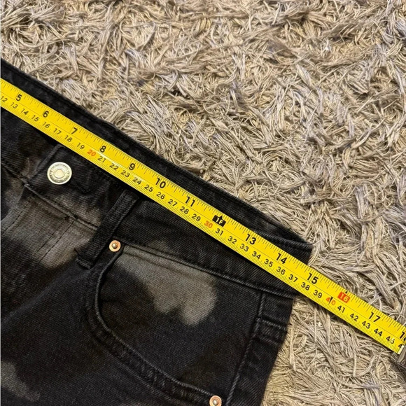 Wild Fable Tie Dye Bleach Super High Rise Straight Womens Jeans Black Size 10 - Picture 2 of 5